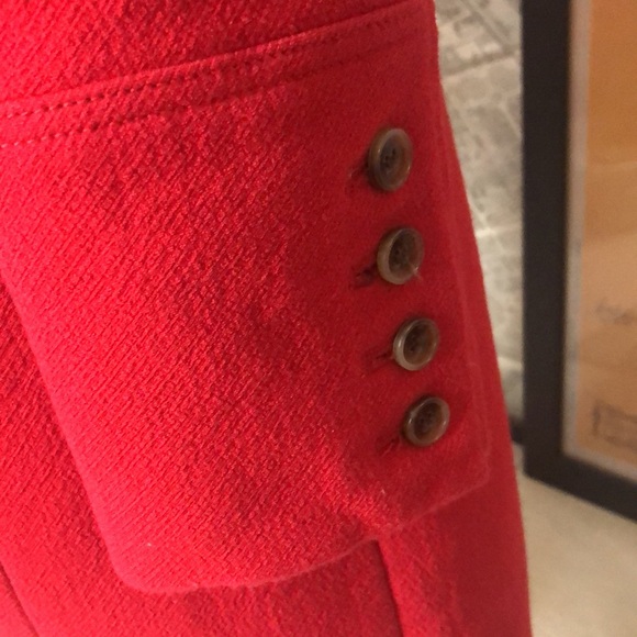 J.Crew Double Cloth wool red coat size 10 - Picture 5 of 16